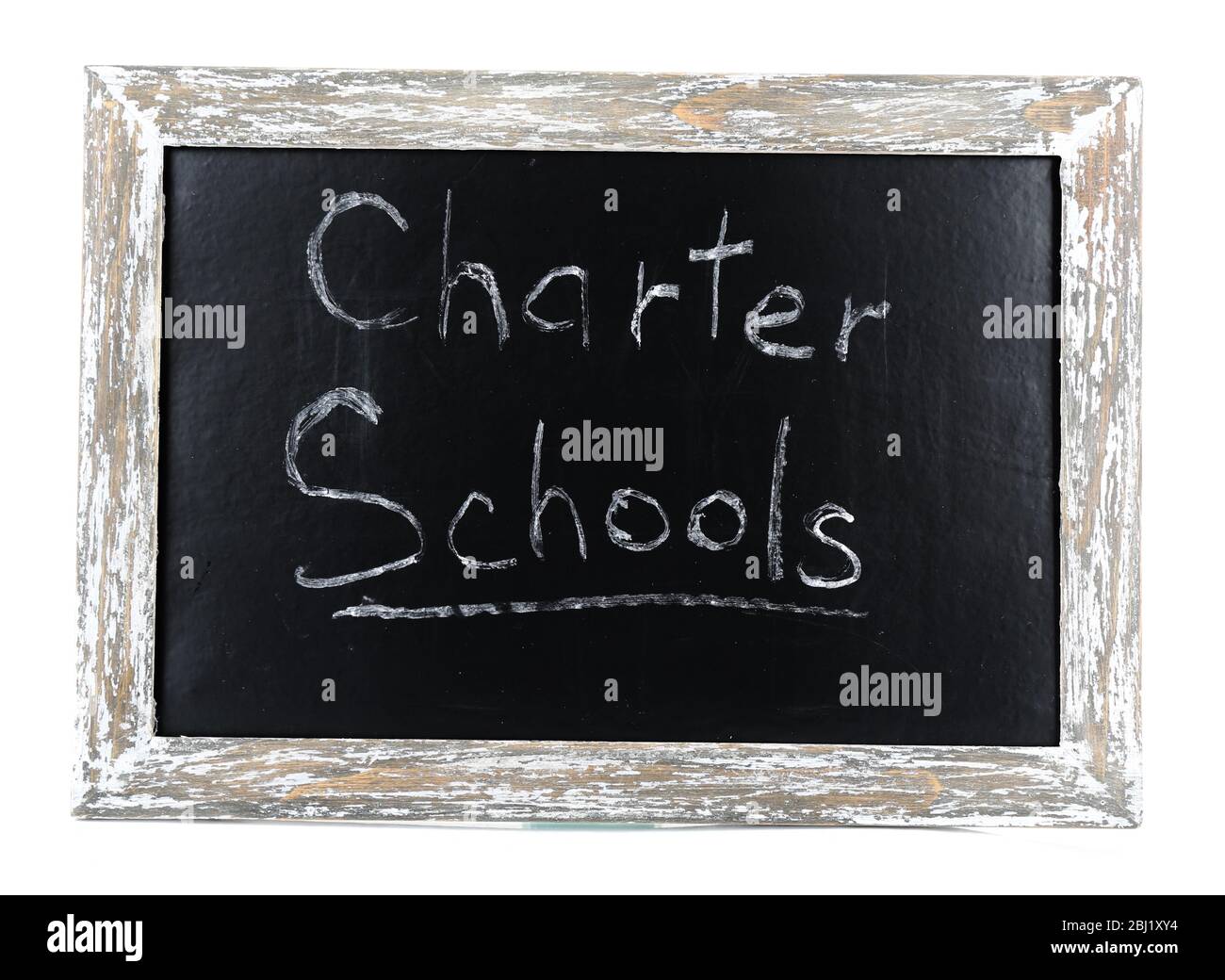 Charter Schools written on chalkboard Stock Photo