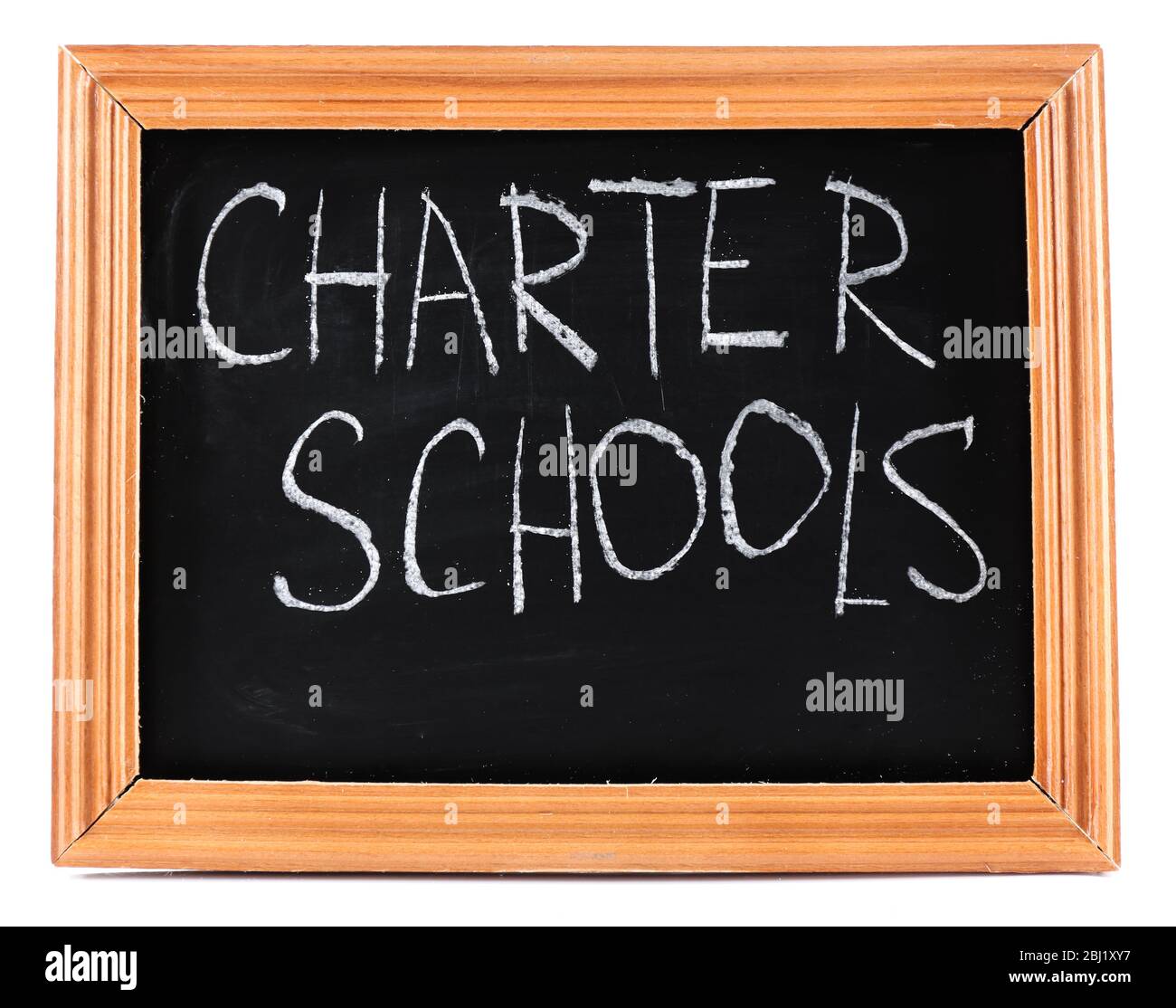 Charter Schools written on chalkboard Stock Photo