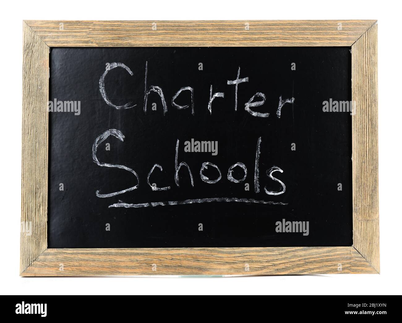 Charter Schools written on chalkboard Stock Photo
