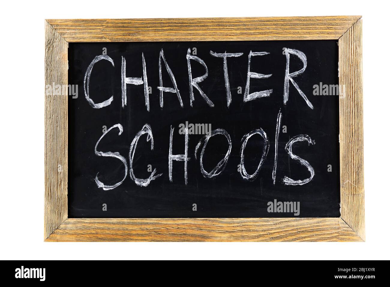 Charter Schools written on chalkboard Stock Photo