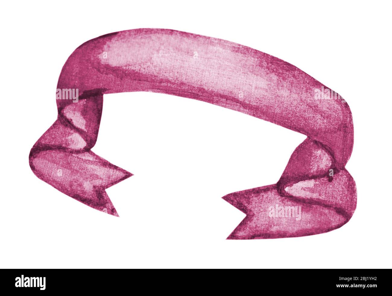 Hand painted ribbon colorful isolated on white Stock Photo - Alamy