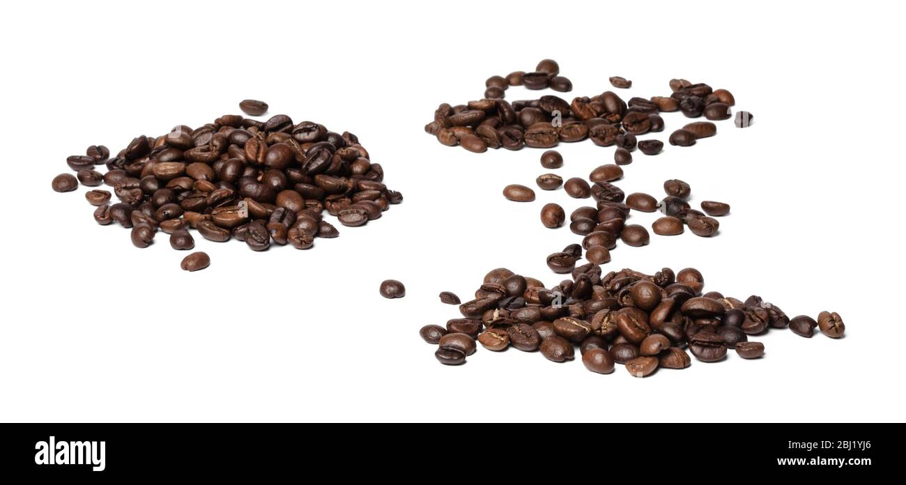 coffee beans isolated on white background. Close up Stock Photo - Alamy