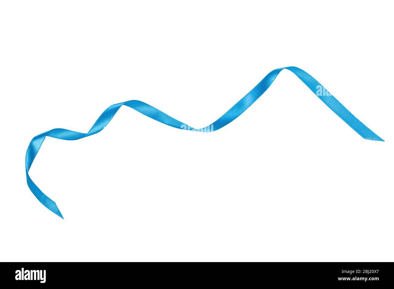 Blue ribbon bow isolated on white background Stock Photo - Alamy