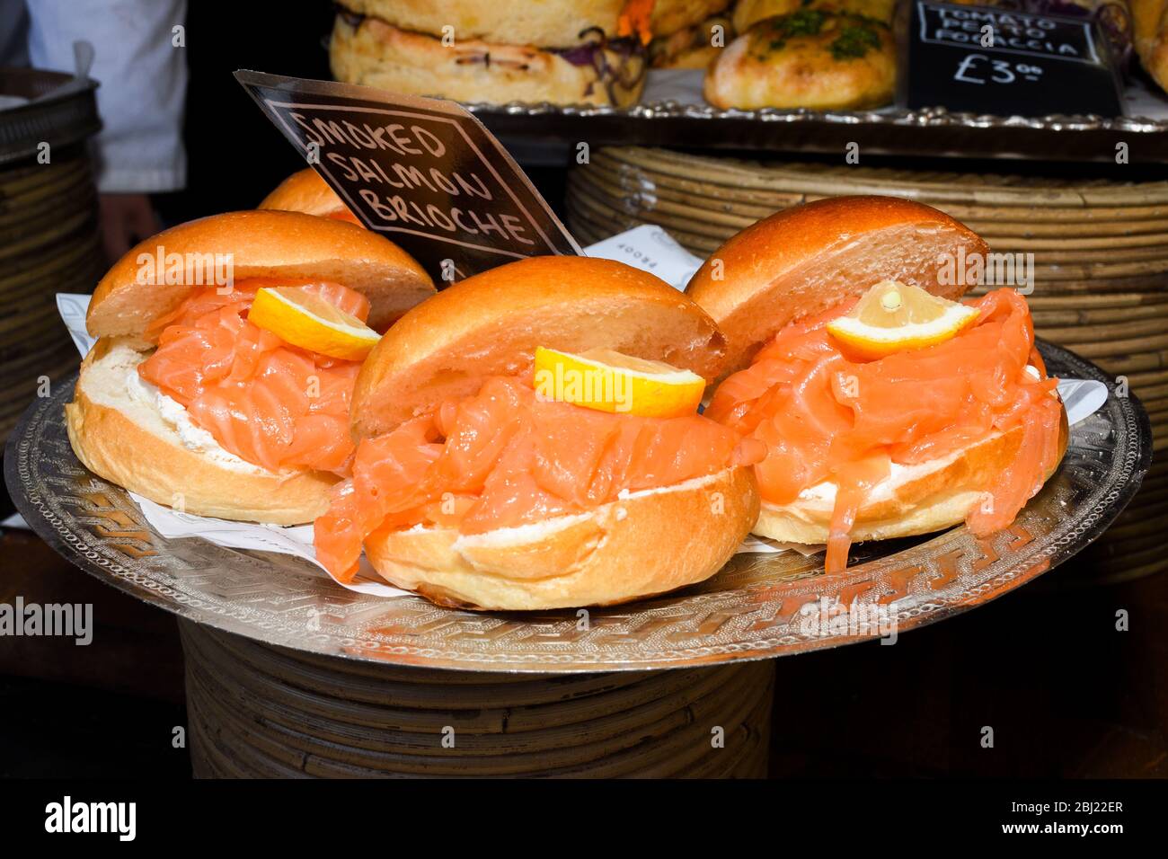 Smoked Salmon & Cream Cheese Brioche Bagel