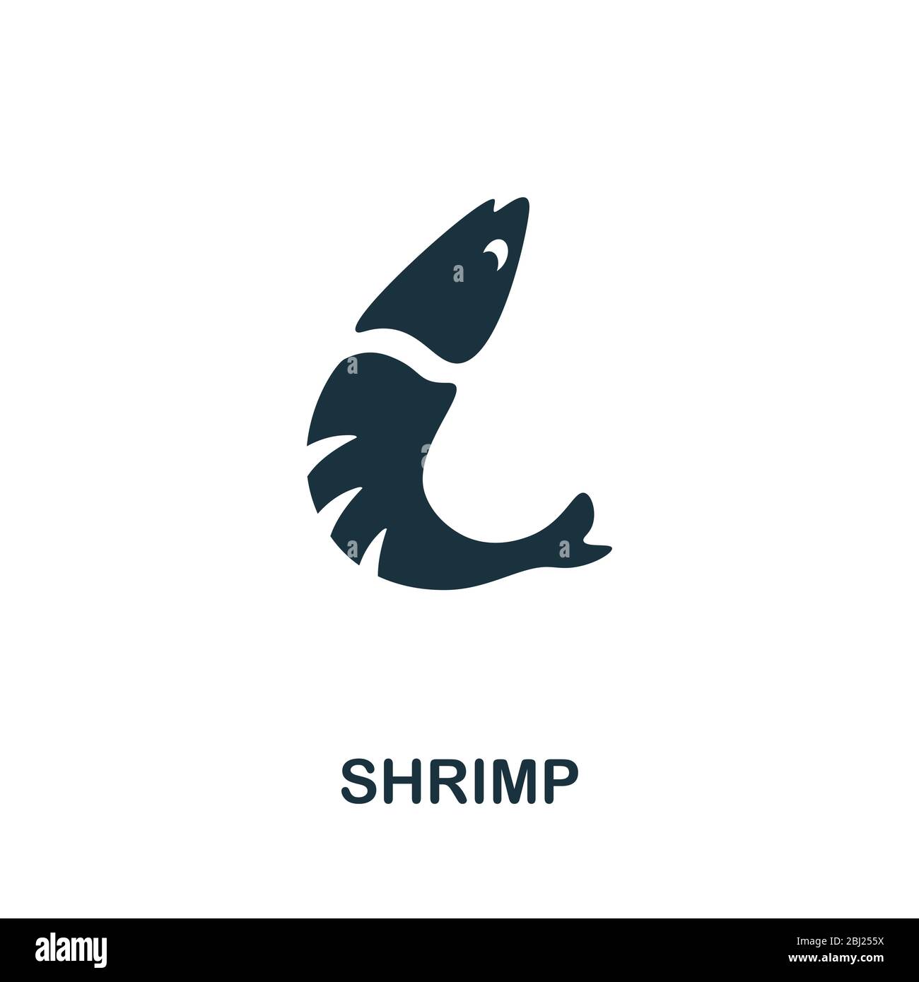 Shrimp icon. Simple illustration from seafood collection. Creative ...