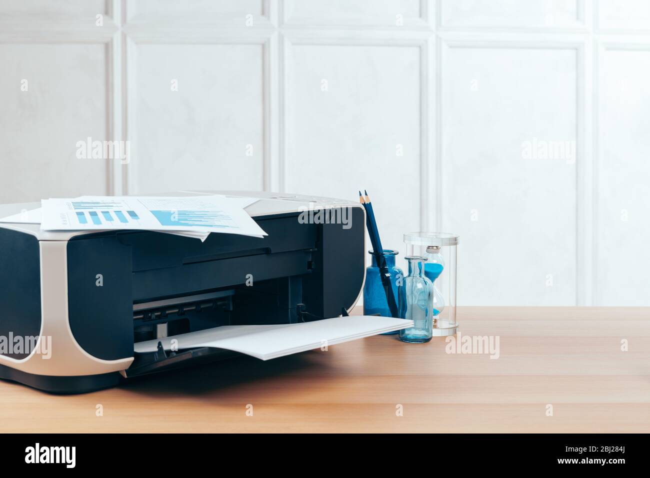 Copier or printer in a modern office interior close up Stock Photo