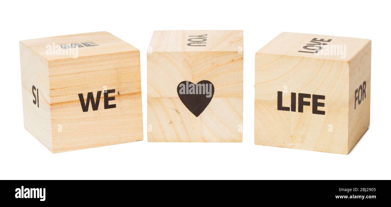 Word Written In Wooden Cube. Close up. Stock Photo