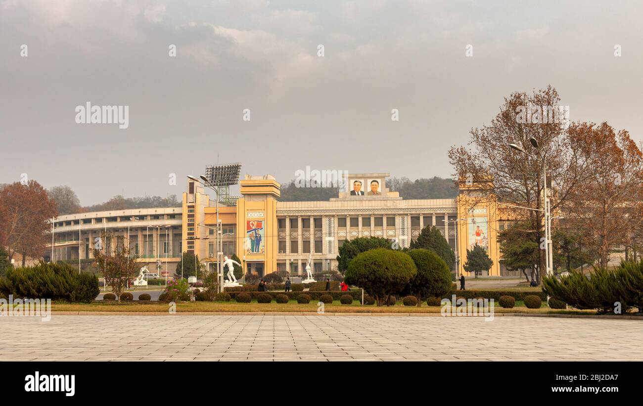 Pyongyang / DPR Korea - November 12, 2015: Kim Il-sung Stadium in Pyongyang, North Korea Stock Photo