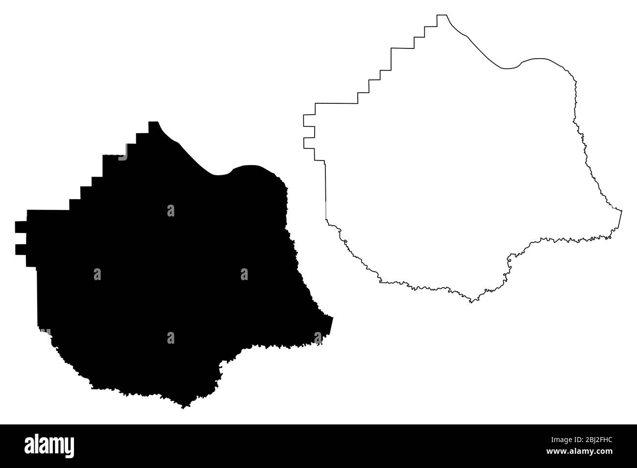 Pierce County, Georgia (U.S. county, United States of America,USA, U.S., US) map vector illustration, scribble sketch Pierce map Stock Vector