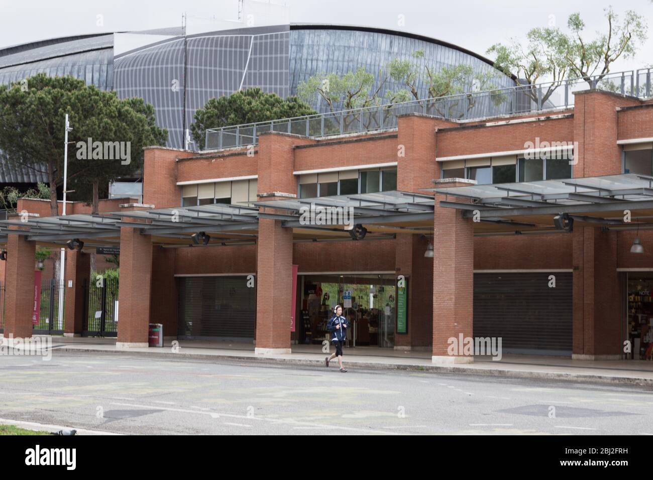 Roma, Italy. 28th Apr, 2020. View of Auditorium Parco della Musica in Rome closed due to the lockdown for the Covid-19 pandemic. (Photo by Matteo Nardone/Pacific Press) Credit: Pacific Press Agency/Alamy Live News Stock Photo
