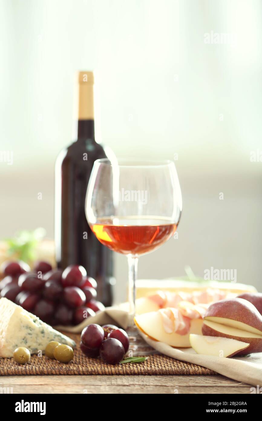 Still life with various types of Italian food and wine Stock Photo - Alamy