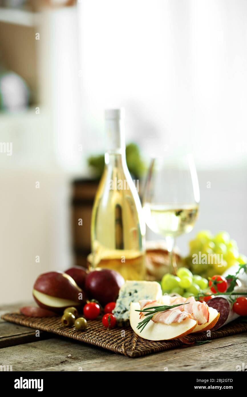Still life with various types of Italian food and wine Stock Photo - Alamy