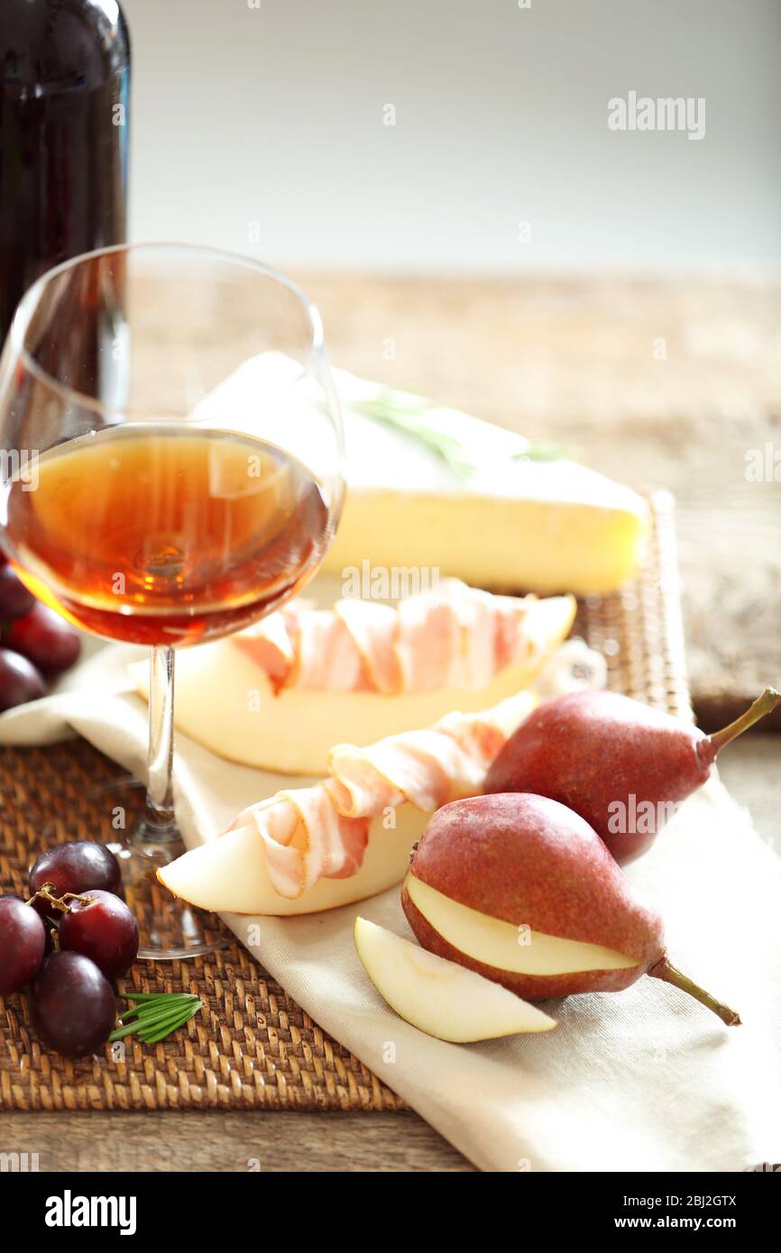 Still life with various types of Italian food and wine Stock Photo - Alamy