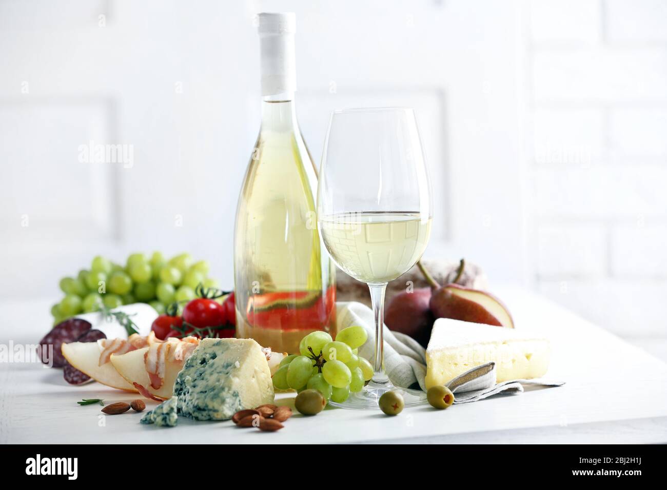 Still life with various types of Italian food and wine Stock Photo - Alamy