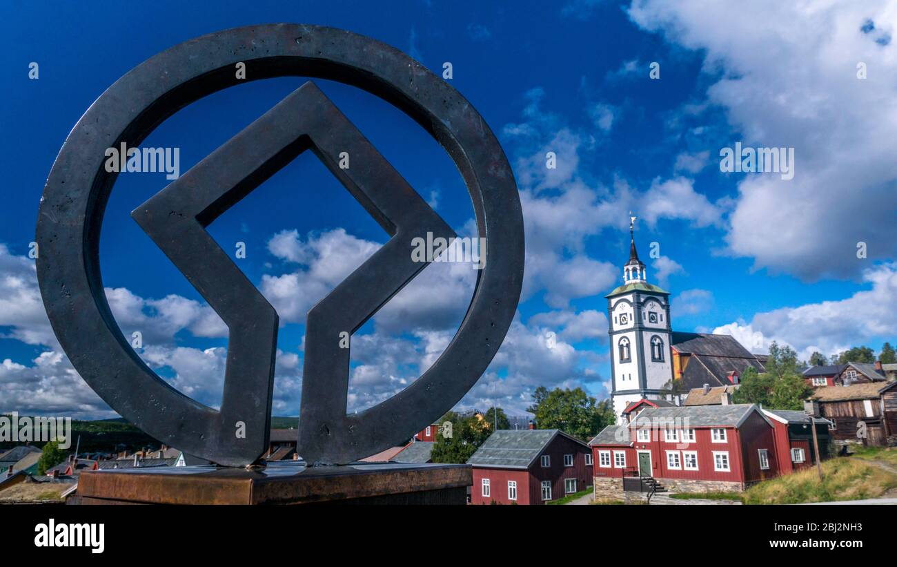 Norway, in the summer, Roros, Unesco wolrd heritage mining city Stock Photo
