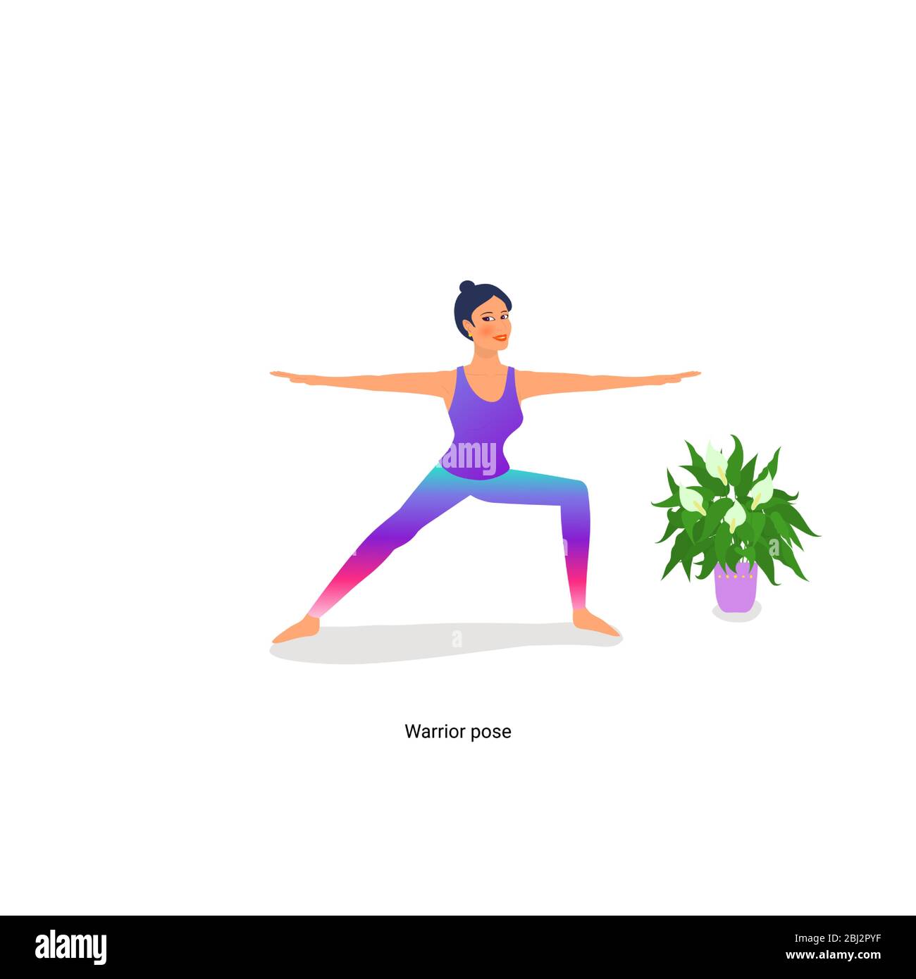 Illustration Yoga pose woman on white background 8970695 Vector Art at  Vecteezy