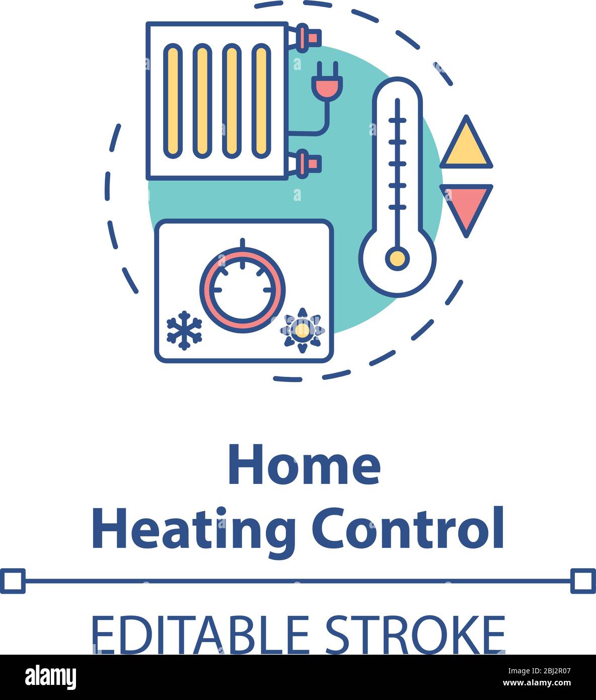 Home heating control concept icon Stock Vector Image & Art Alamy