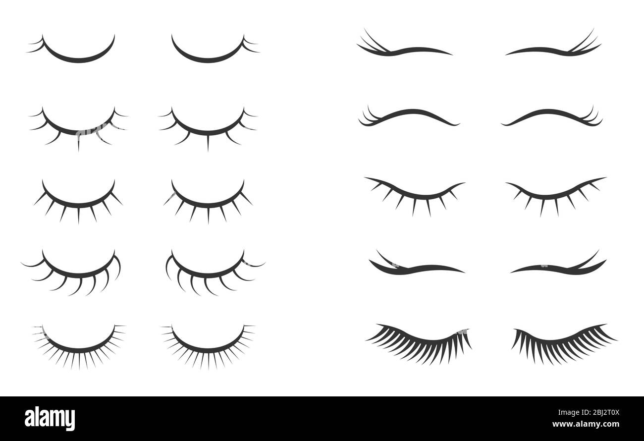 Cartoon eyelashes Vector Stock Vector Image & Art - Alamy