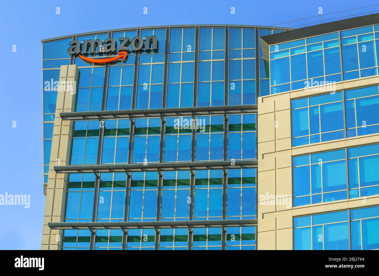 Sunnyvale, California, USA August 13, 2018 Amazon Logo one of the