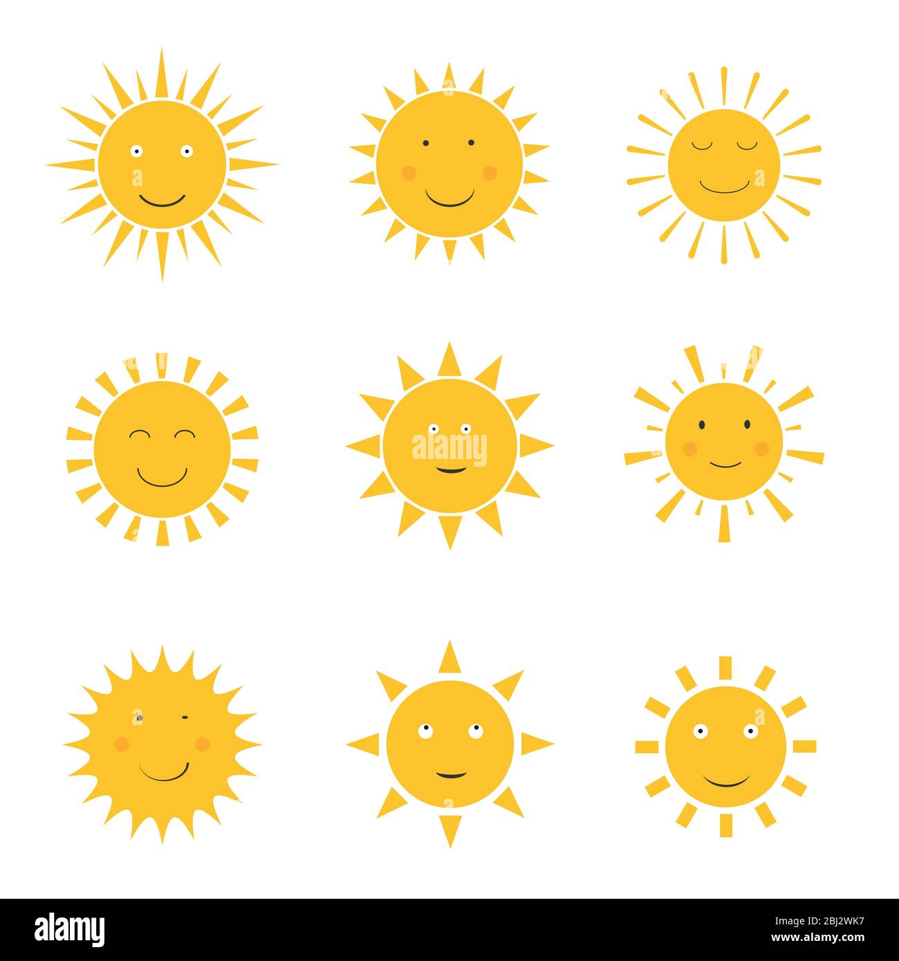Sun Emoji Icons Stock Vector Image And Art Alamy 0071