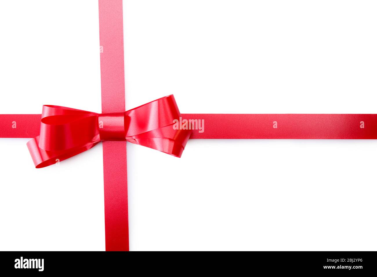 Red ribbon bow isolated on white background Stock Photo - Alamy