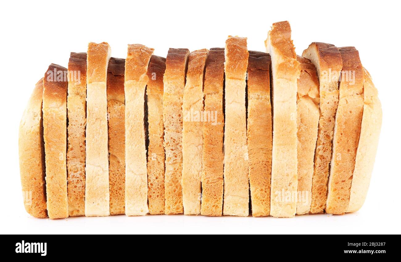 Sliced bread isolated on white background Stock Photo - Alamy
