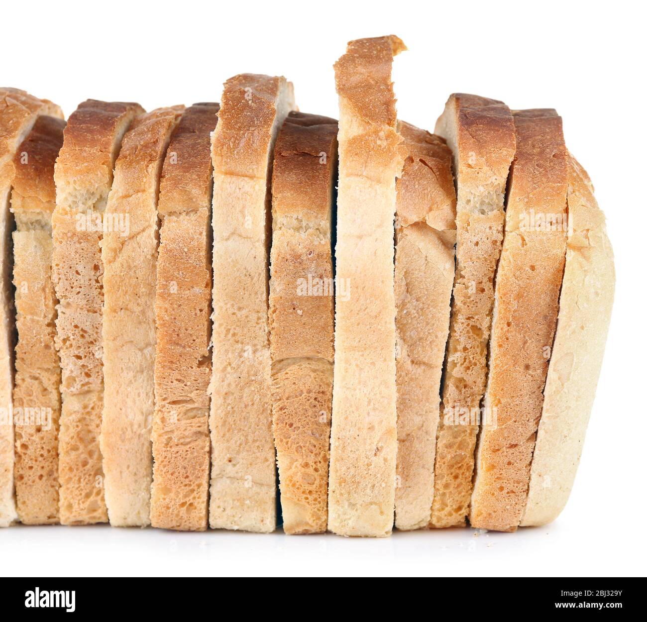 Sliced bread isolated on white background Stock Photo - Alamy