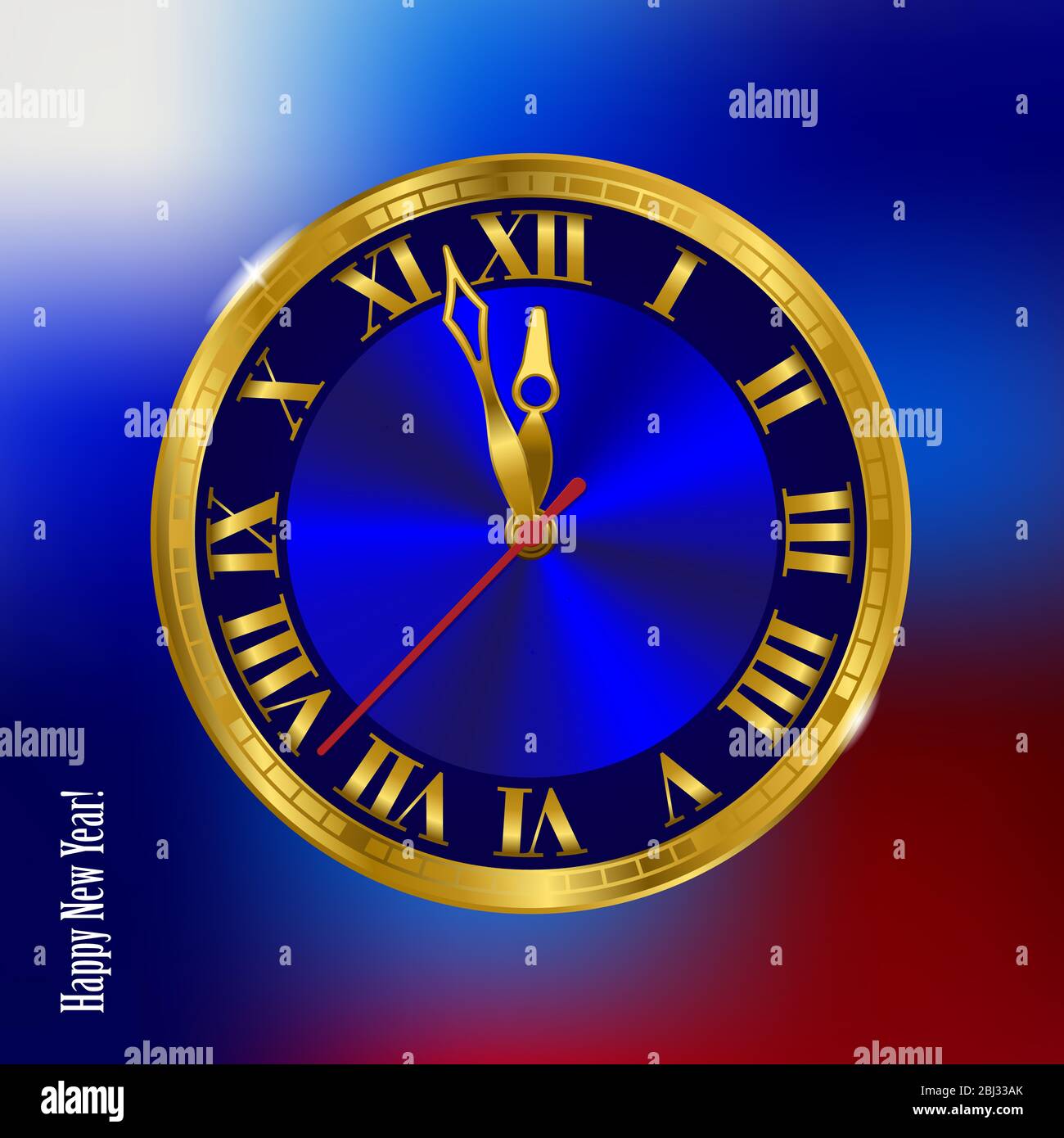 New Year clock. Classic. Chiming clock Stock Photo Alamy