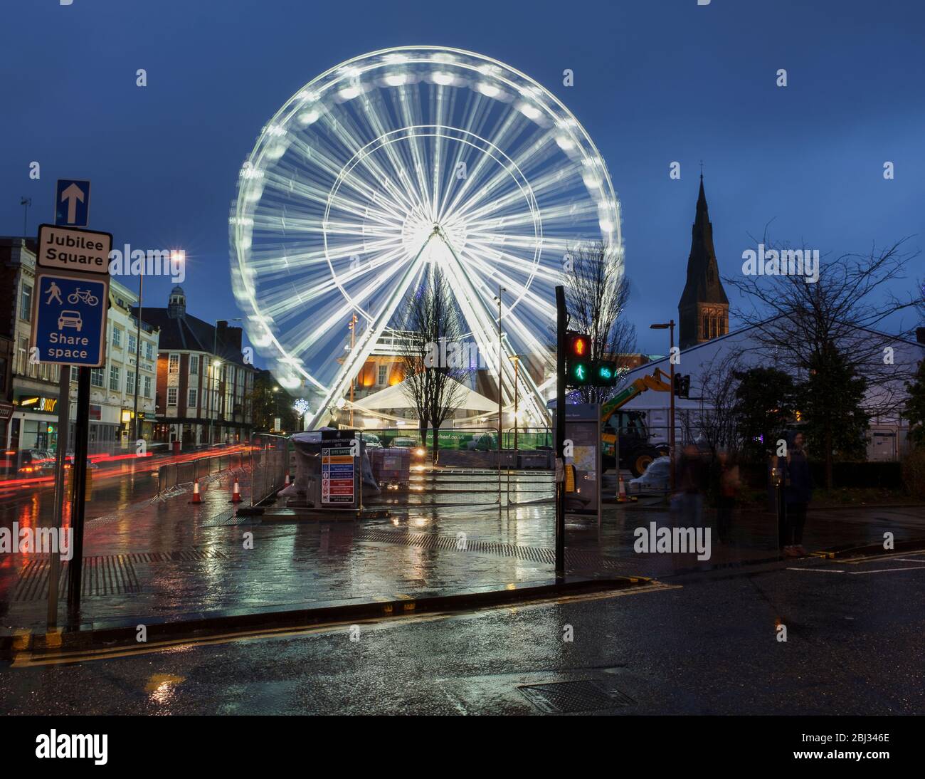The Christmas Wheel of Light in Leicester Stock Photo Alamy