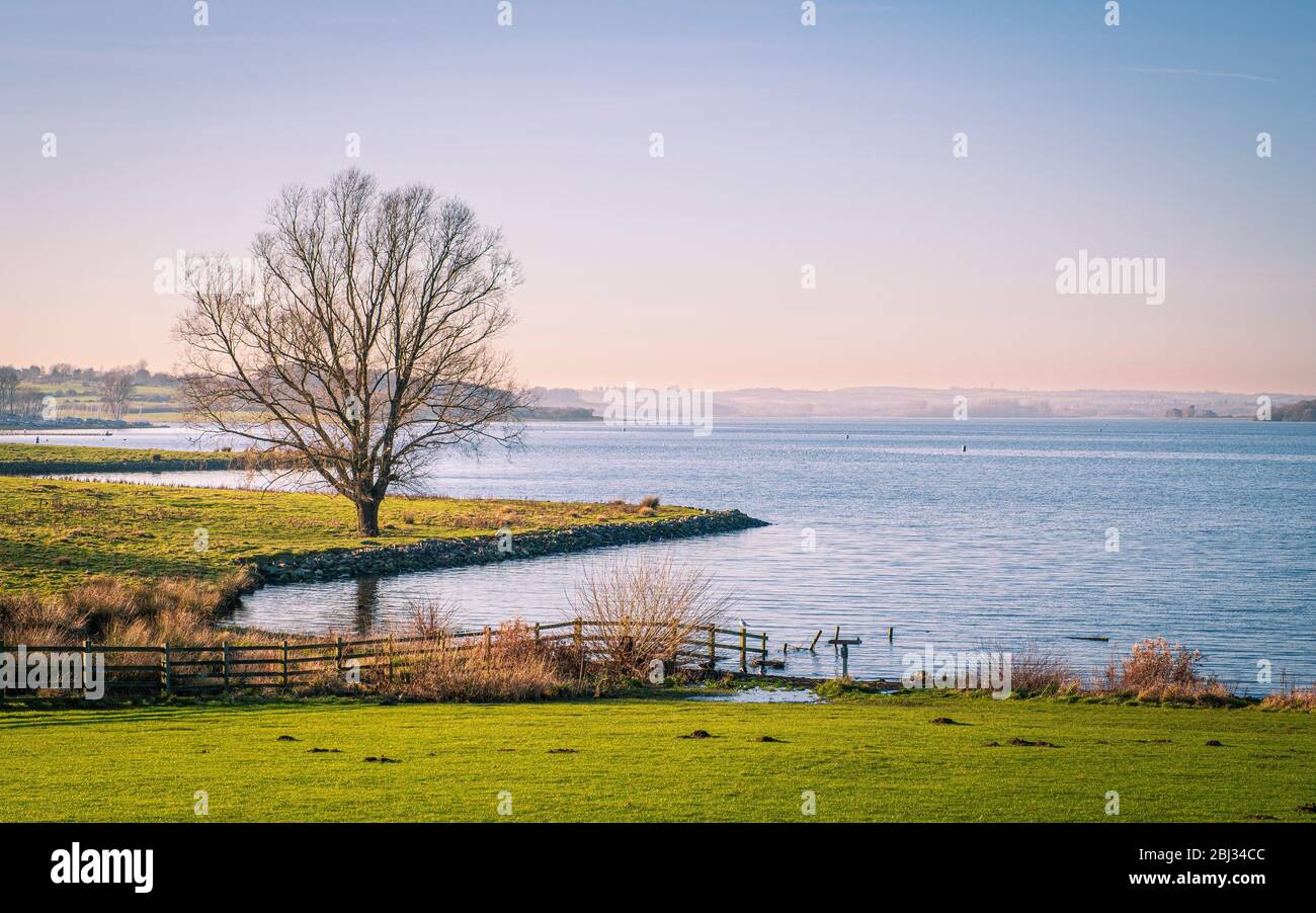 Rutland water is one of the largest artificial lakes in Europe Stock