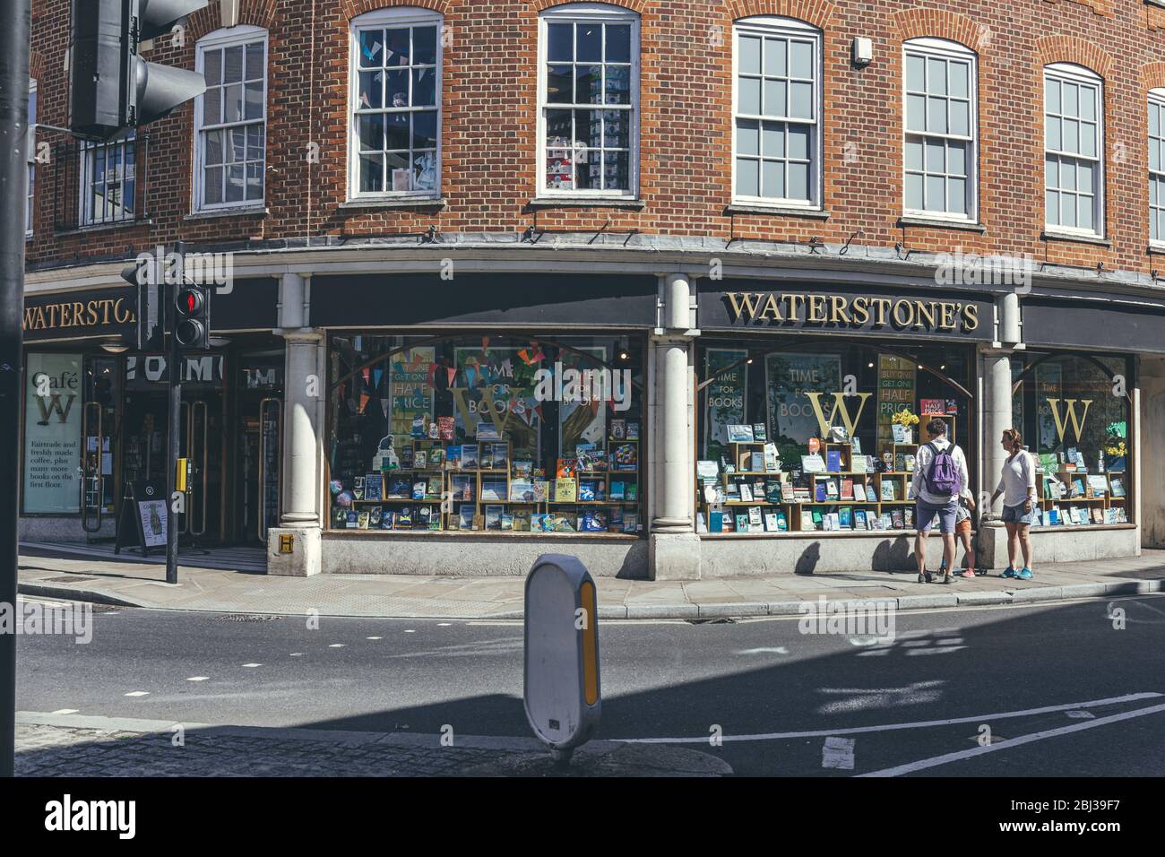 London/UK-1/08/18: the Richmonds Waterstones branch. Waterstones is a British book retailer that operates mainly in the UK, sell a range of books, sta Stock Photo