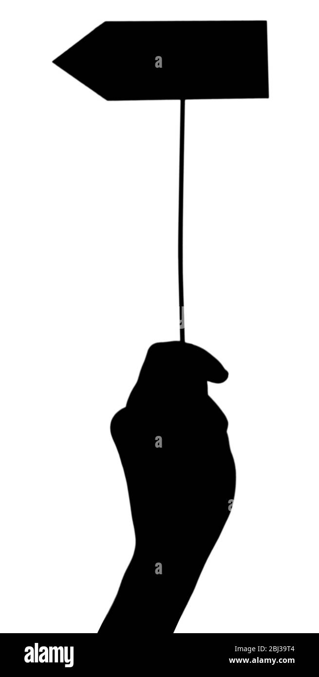 Silhouettes of hand, isolated on white Stock Photo - Alamy
