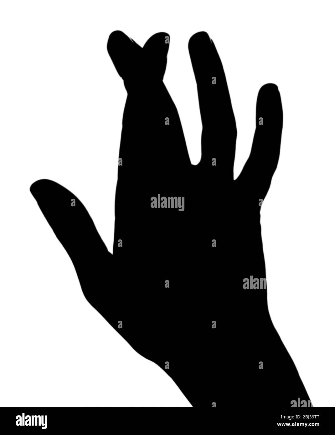 Silhouettes of hands, isolated on white Stock Photo - Alamy