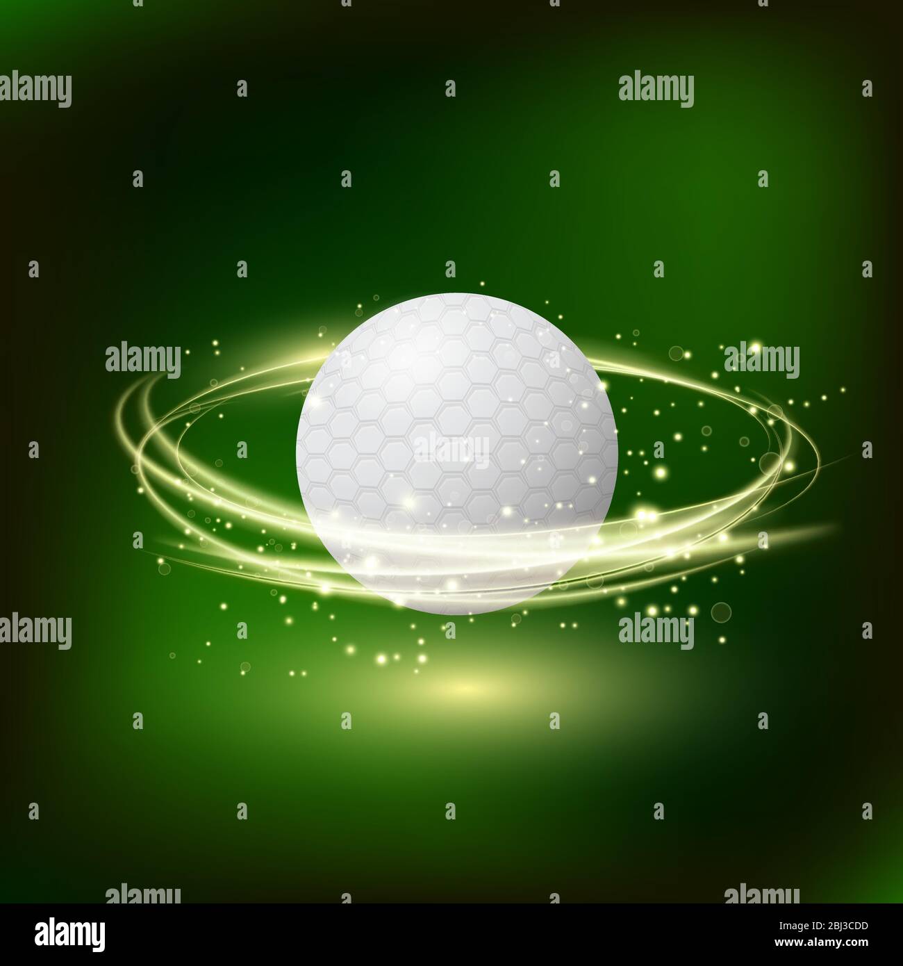Golf Ball Isolated on Blurred Green Background Stock Vector Image & Art Alamy