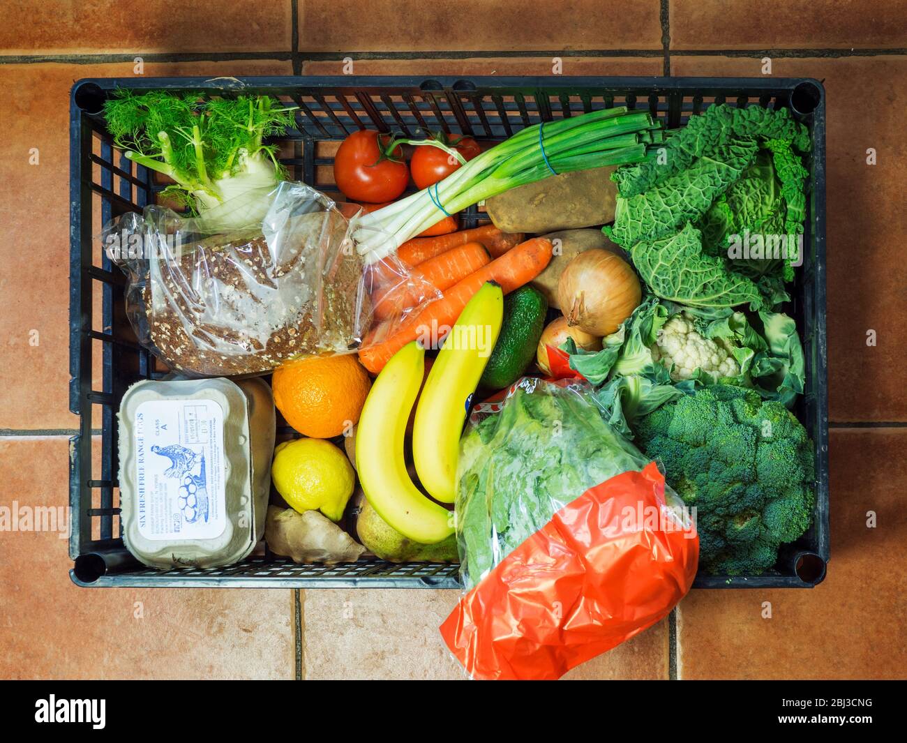 Fruit and veg box delivery with local produce from a farm shop