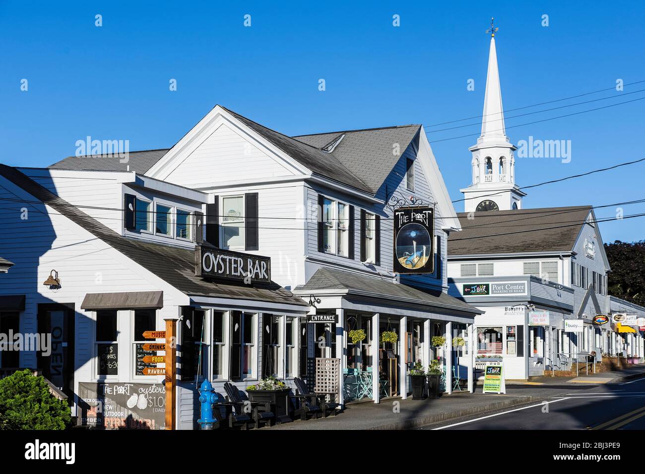 Charming village of Harwich Port at Cape Cod in Massachusetts Stock