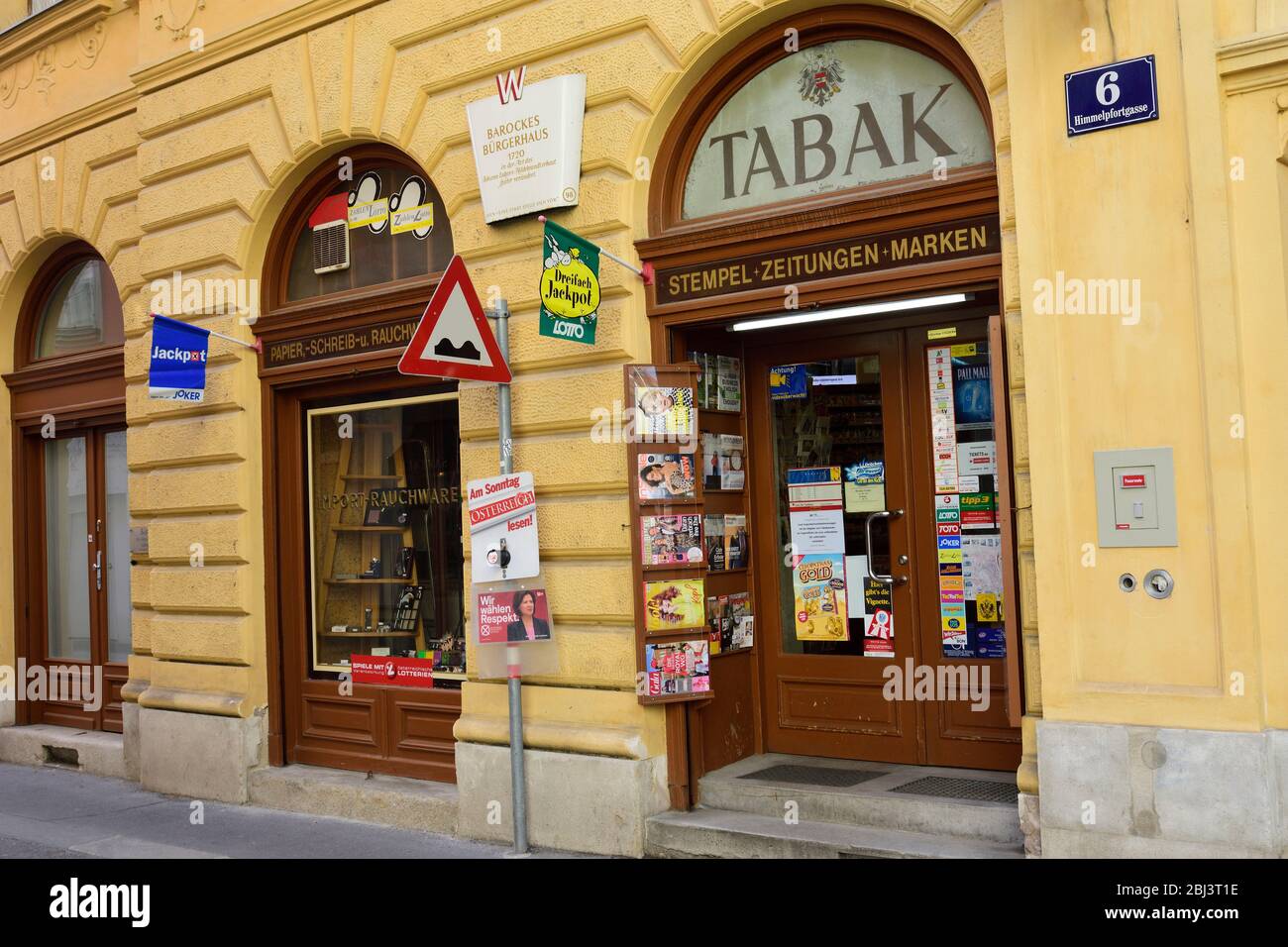 Vienna, Austria. Old tobacconist Shop in Vienna Stock Photo