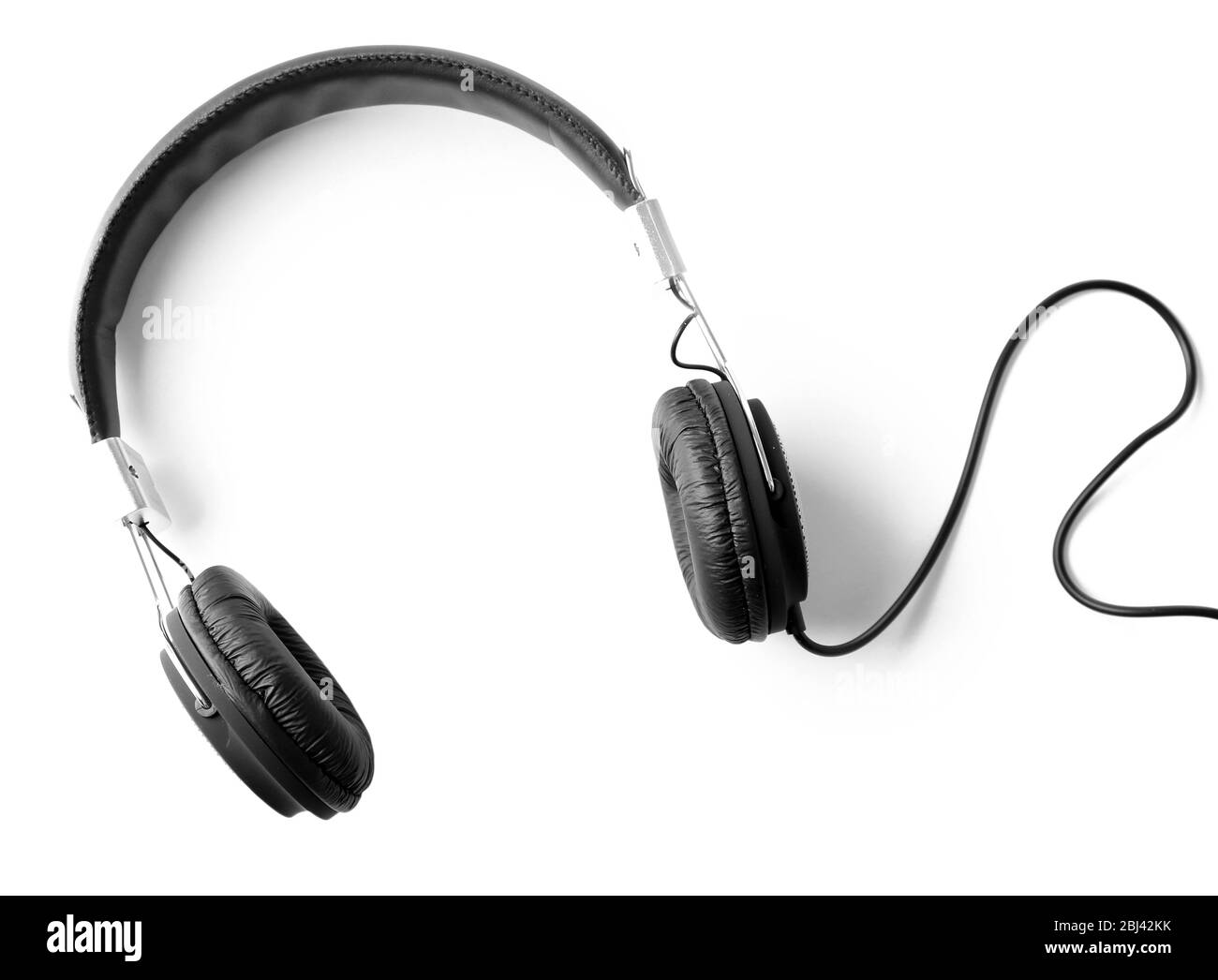 Black headphones isolated on white Stock Photo Alamy