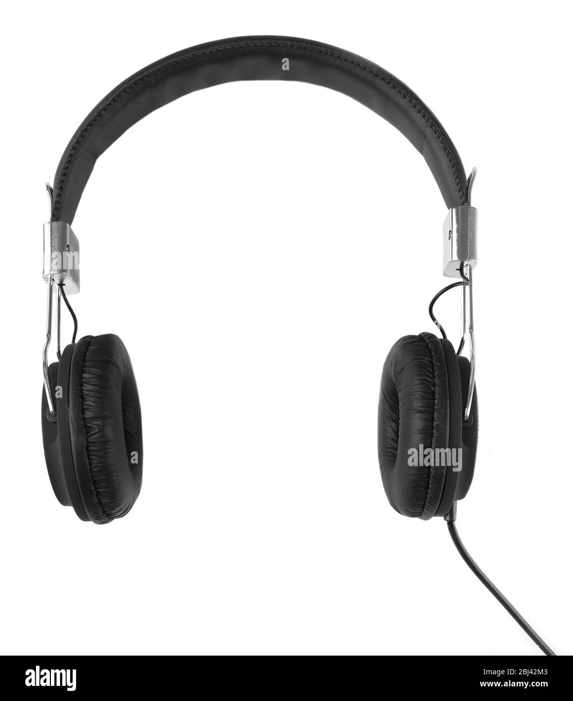 Black headphones isolated on white Stock Photo Alamy