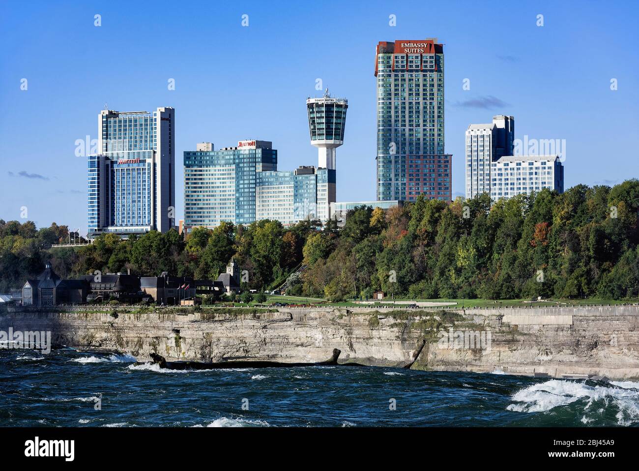 Ontario city skyline at Niagara Falls. Stock Photo