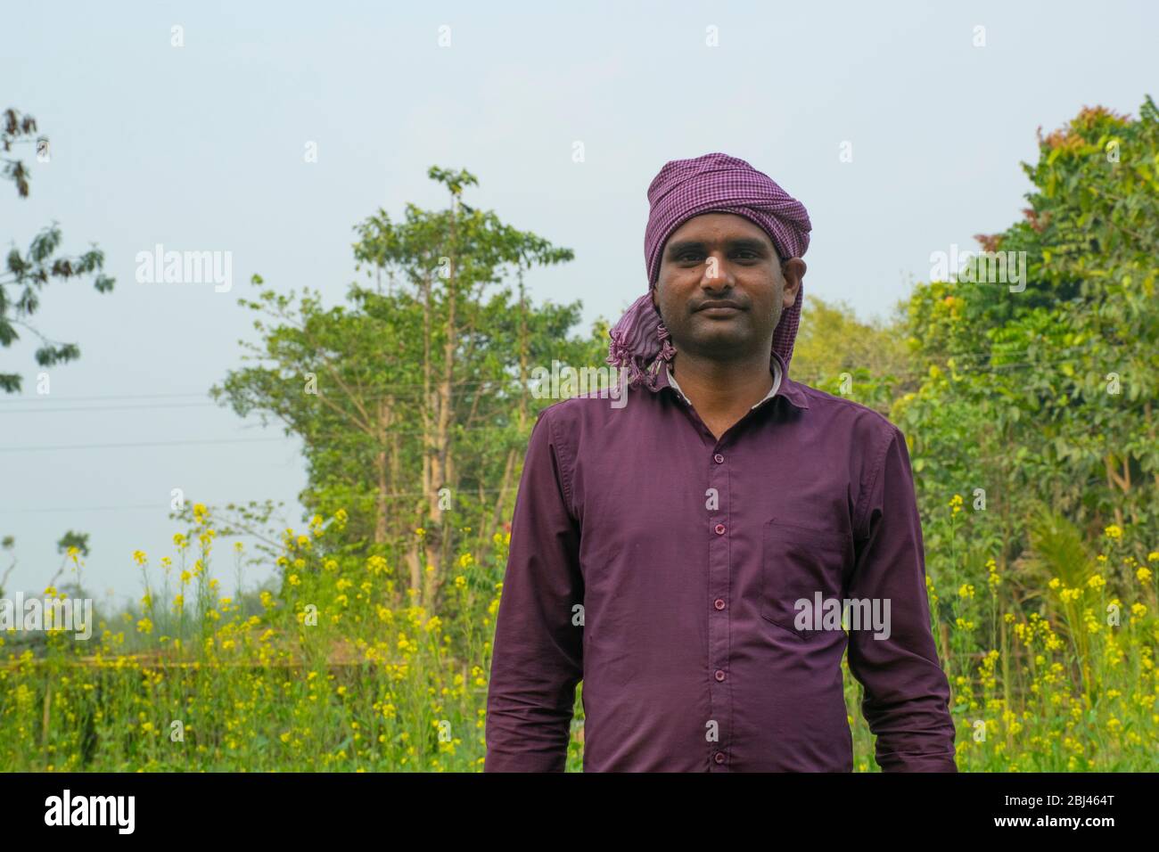 portrait of indian farmer Stock Photo