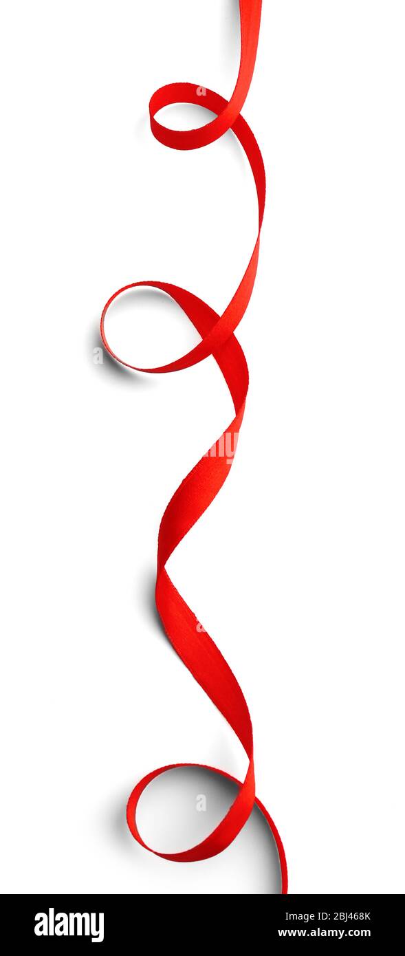Red Ribbon Isolated Red ribbon isolated on white Stock Photo - Alamy