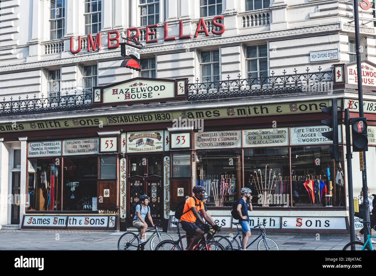 London/UK24/07/18 The Umbrella Shop at 53 New Oxford Street is