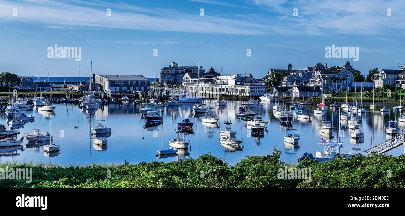 Wychmere Harbor and Beach Club at Harwich Port in Cape Cod. Stock Photo