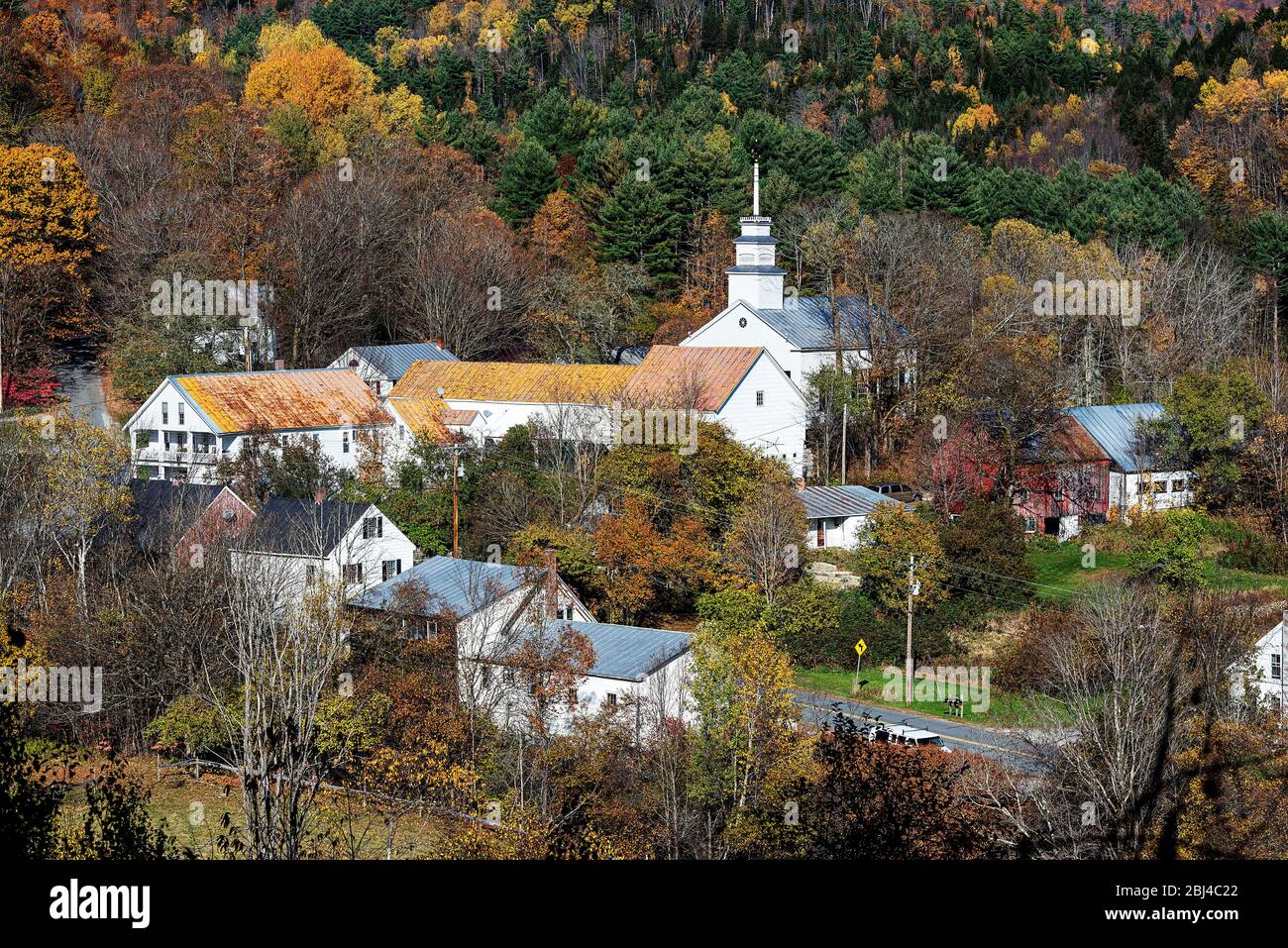 Charming village of Topsham in Vermont Stock Photo Alamy