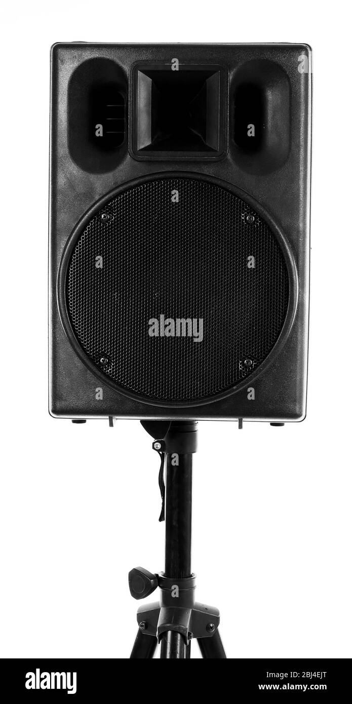 Big loudspeaker isolated on white background Stock Photo Alamy