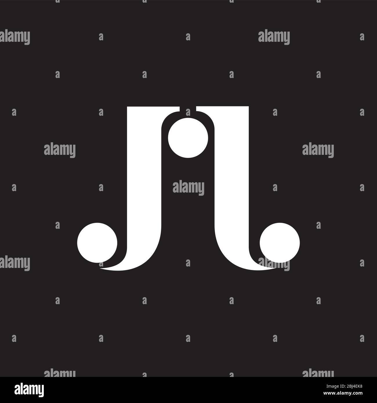 Initial letter jj logo or j logo vector design template Stock Vector