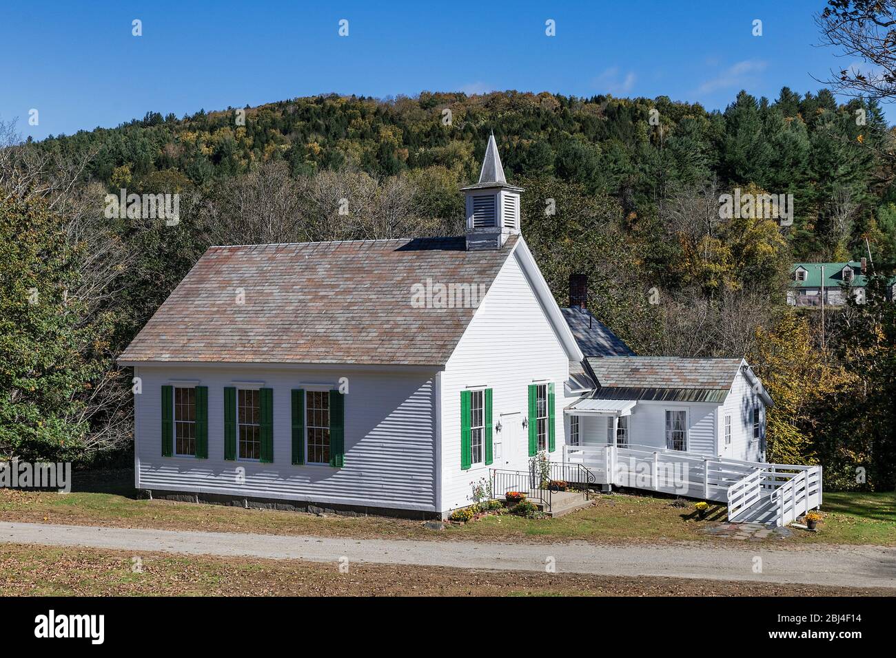 Charming country church in Massachusetts. Stock Photo