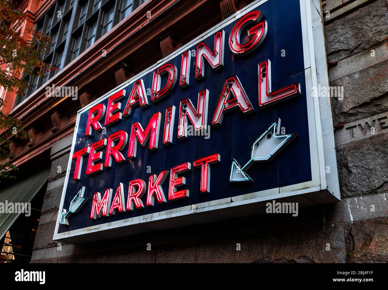 Reading Terminal Market sign Stock Photo - Alamy