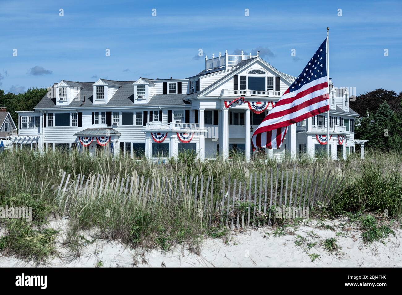 Grand beach house in Hyannis Port Stock Photo Alamy